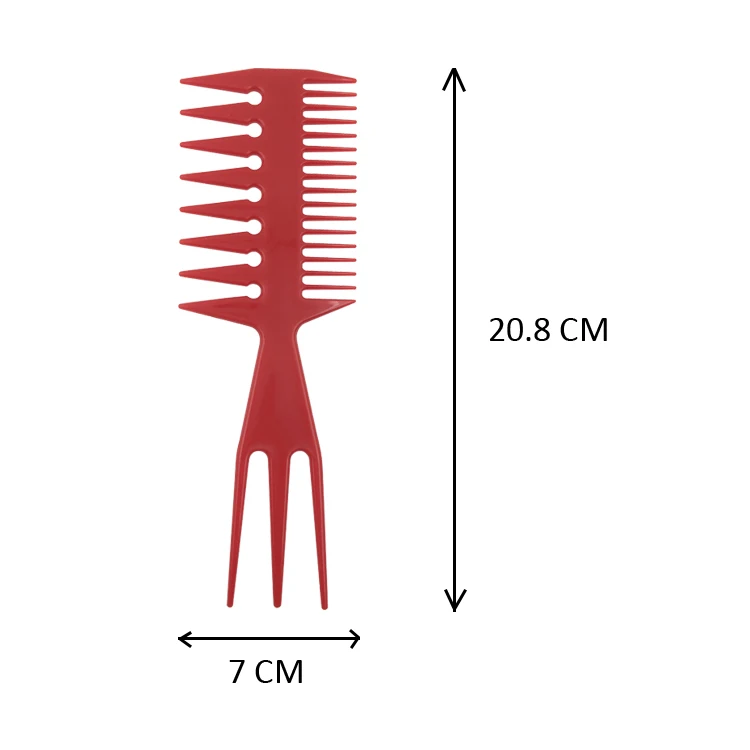 Fish or Y Shape 3 In 1 Plastic Hairdressing Stylist Combs