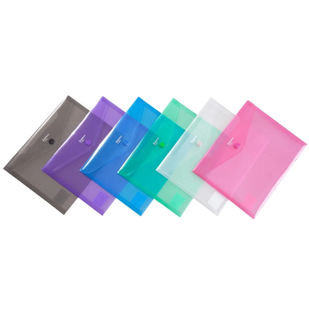 Comix All Size F/C A3 A4 A5 A6 A7 Check Size Transparent Many Colors PP Button Bag/Envelop Button File Folder