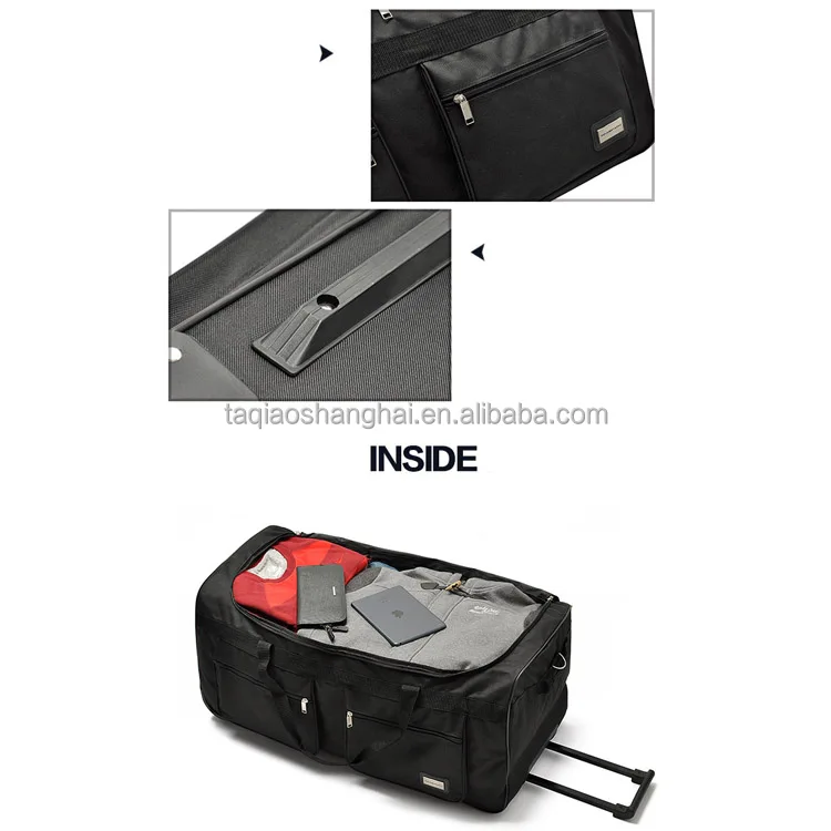 Hot sale men trolley duffel bag polyester luggage Travel Trolley Bag With Wheels