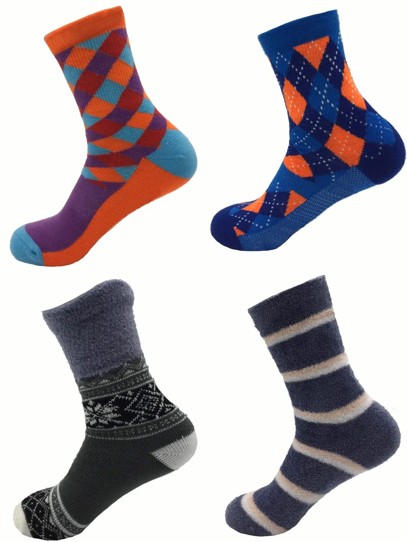 wool bamboo blended Popular adult children winter soft warm striped cashmere socks