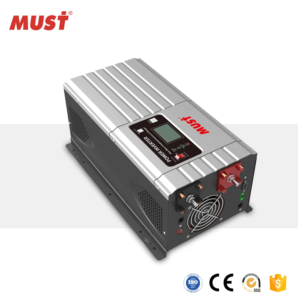 MUST RS232 Communication Port AC Power Indicator 3KW 2HP Solar Inverter With Toroidal Transformer