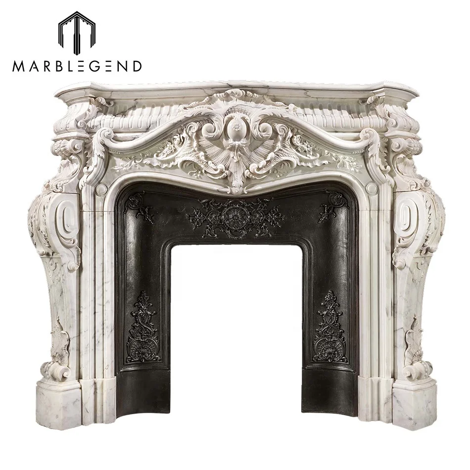 Latest best price indoor freestanding marble fireplace mantel