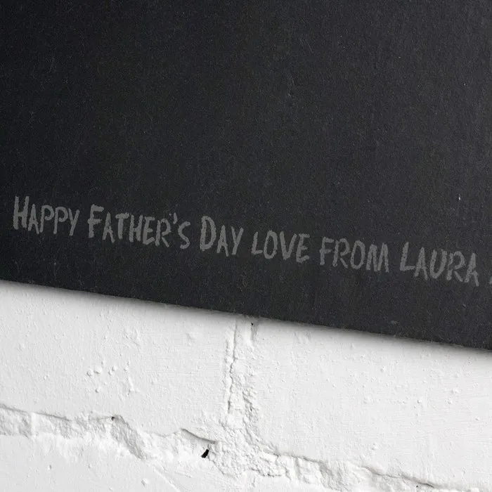 
Factory Direct Price Hanging 40*20*0.5cm Rectangle Decorative Hanging Slate Chalkboard (Customized Laser Design) 