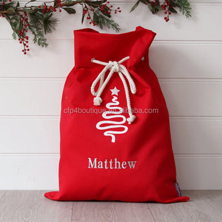 
CFP G597 Personalised Xmas Bag Christmas Tree Santa Sack 