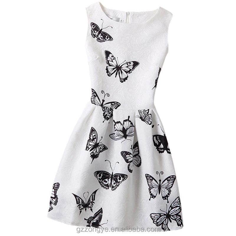 Latest hot selling women jacquard dresses patterns print vintage sleeveless party mini dresses