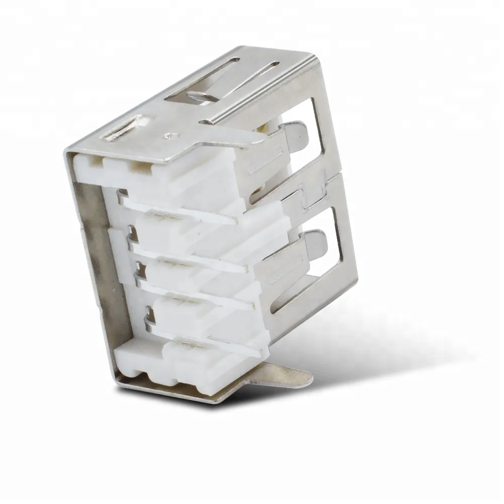 
Short body 4 Pin USB 2.0 Type-A Female Connector Ports Replacement Right Angle Socket 