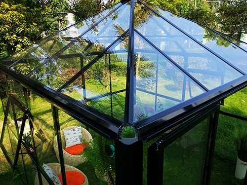 
Elegant easy DIY mini tempered glass greenhouse for garden plant grow 