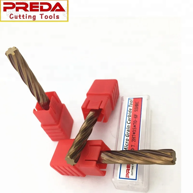 Tungsten Cutting Tools 6 flutes TiSiN Solid Carbide Reamers