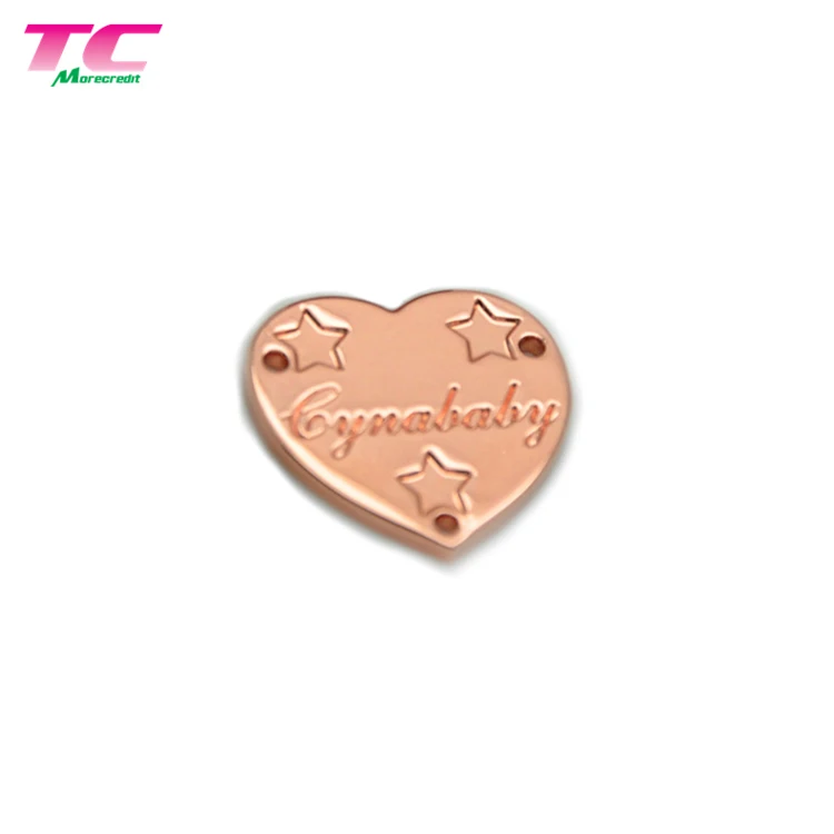China Supplier small metal tag with custom logo tags sewing round