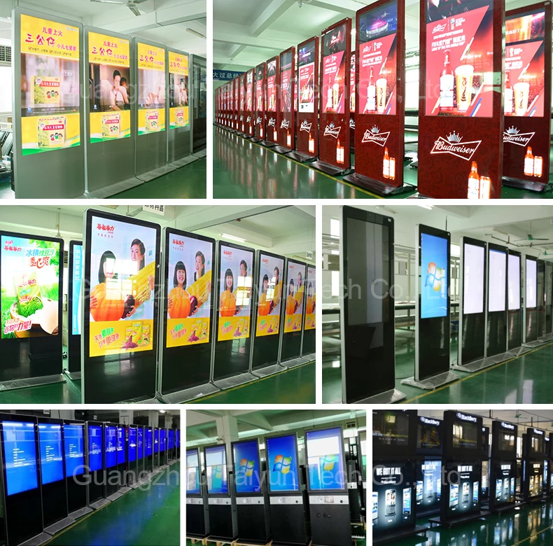 Напольная стойка 42-65 дюймов, ЖК Цифровая вывеска/рекламный плеер/цифровая вывеска, киоск