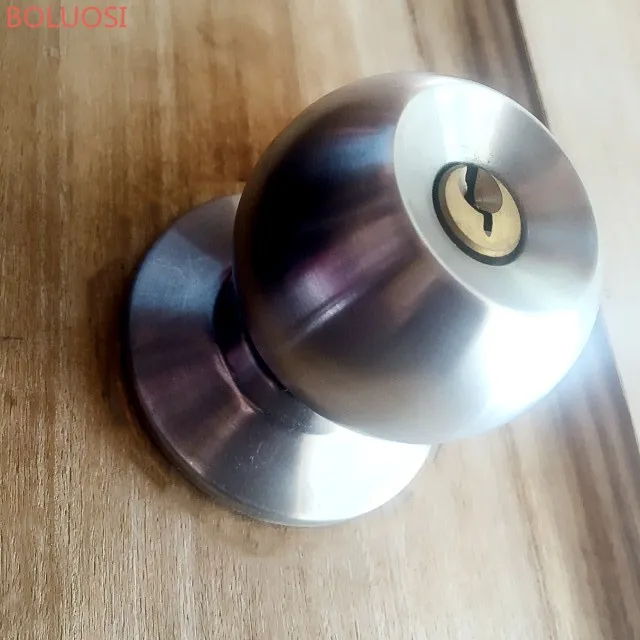 Office Center Stainless Steel glass door locks with round knob