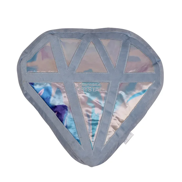 
Custom Design Diamond Lough Head Pillow Valentine Heart Gift Pillow Inflatable Love Heart Ring Embroidered Pillow 