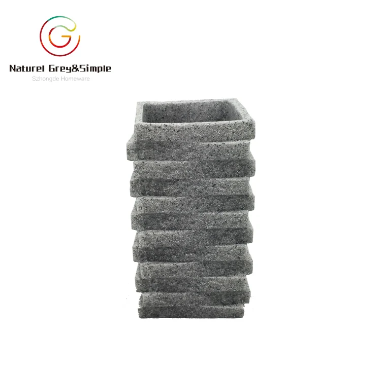 New Design Marble Home decoration 4pcs polystone resin bath set hotel bathroom accessories set