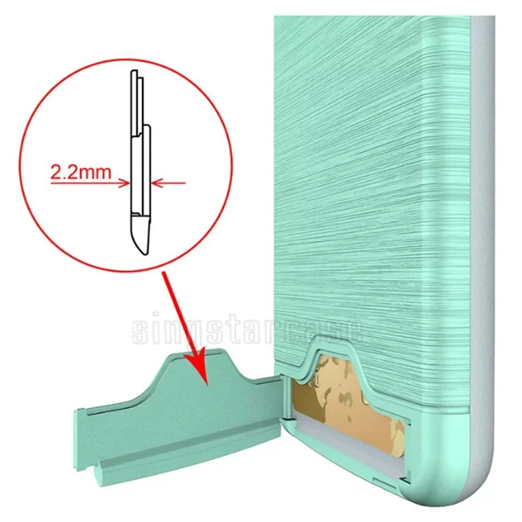 Wire Draw Hide Credit Card Holder Back Cover for Motorola Moto G5 Plus Case Cover