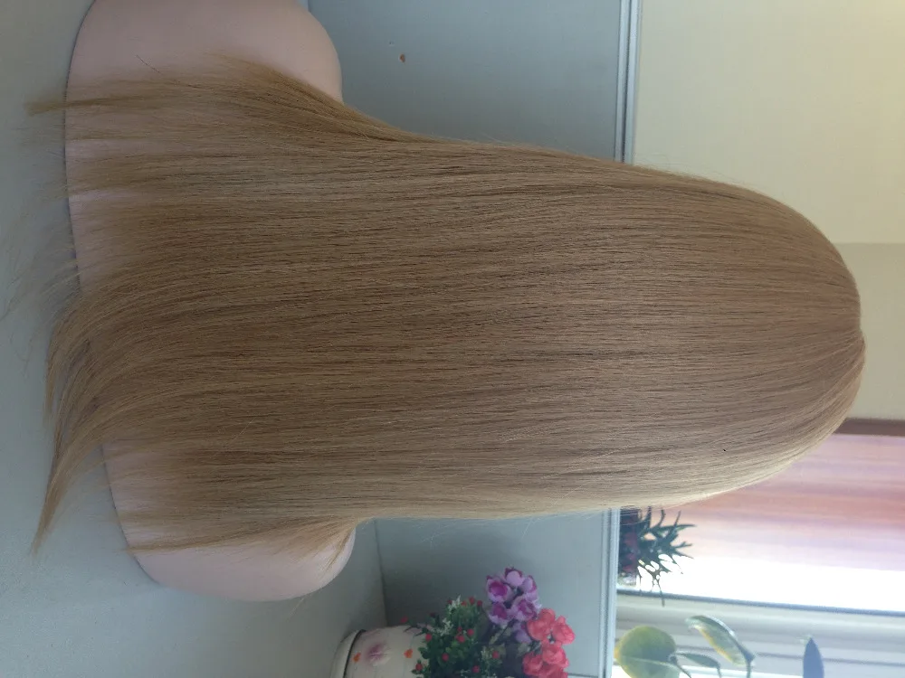 jewish wig 100% human virgin hair in stock all hair same length with big layers silk top 4x4inch #14R light brow fast delivery