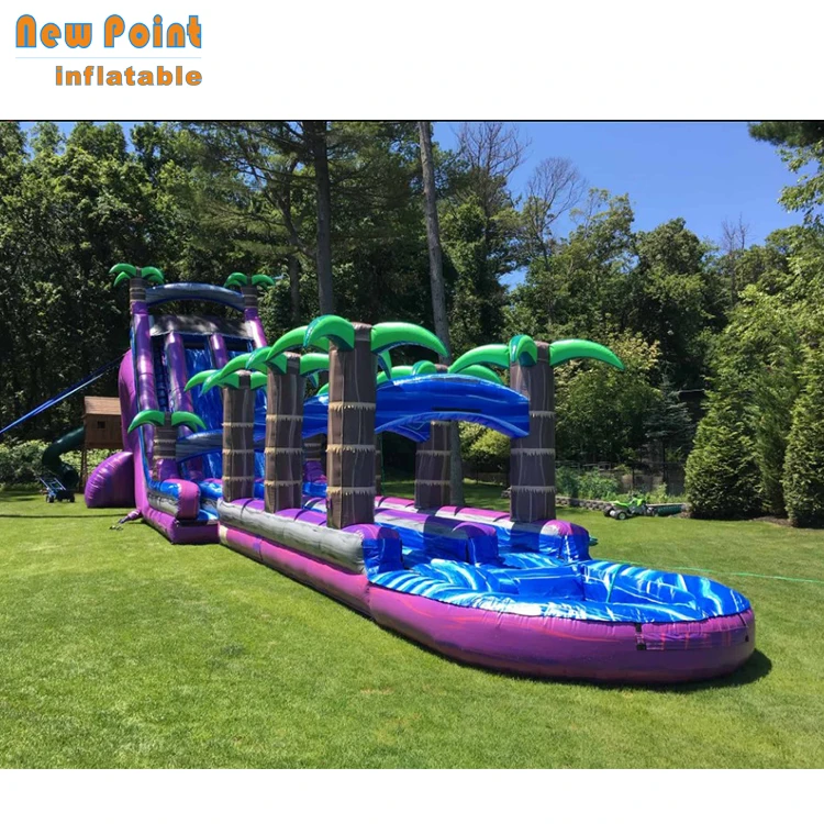 
Purple Cheap Prices Adult Size Inflatable Water Slide For Outdoor 