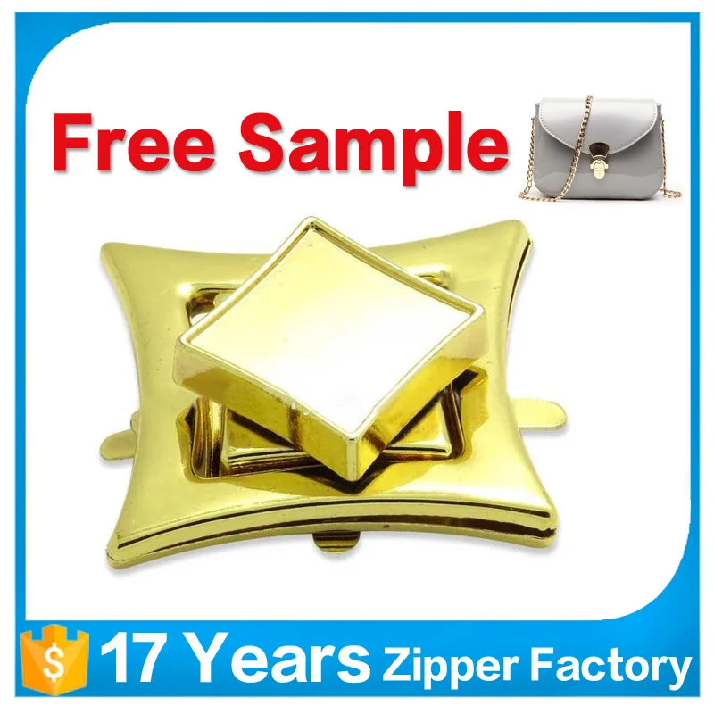 Fashion handbag lock hardware gun color handbag parts delivery on time