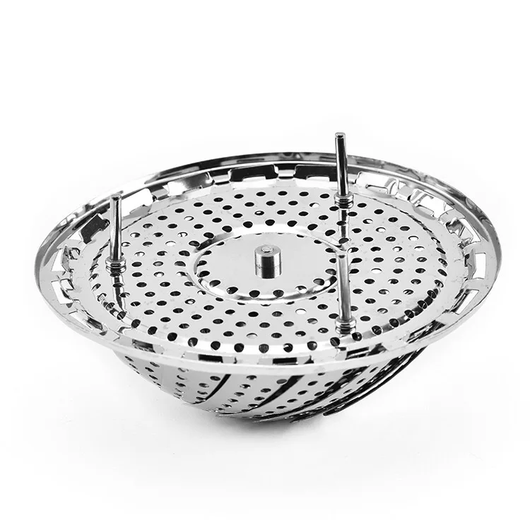 
9 inches stainless steel folding vegetable food dumpling steamer 