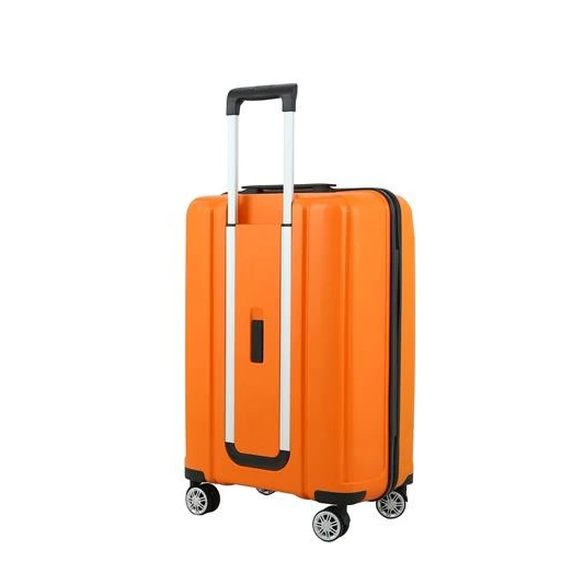 British style unique travel suitcase orange PP girls luggage for travel or business trips