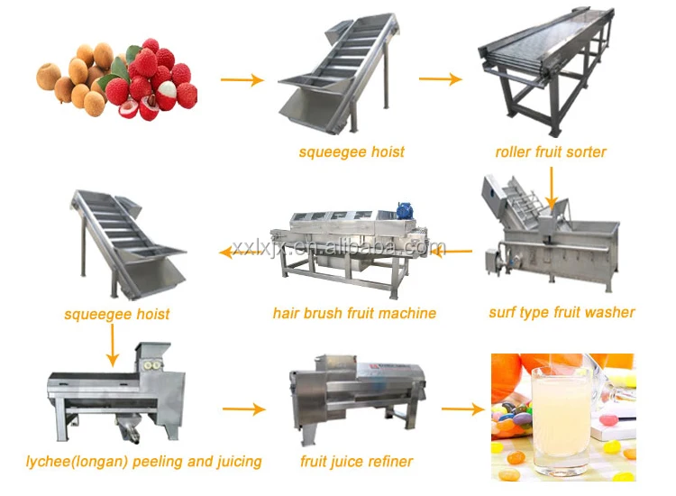 Fresh Lychee Longan Rambutan Peeling Machine Seed Removing Machine