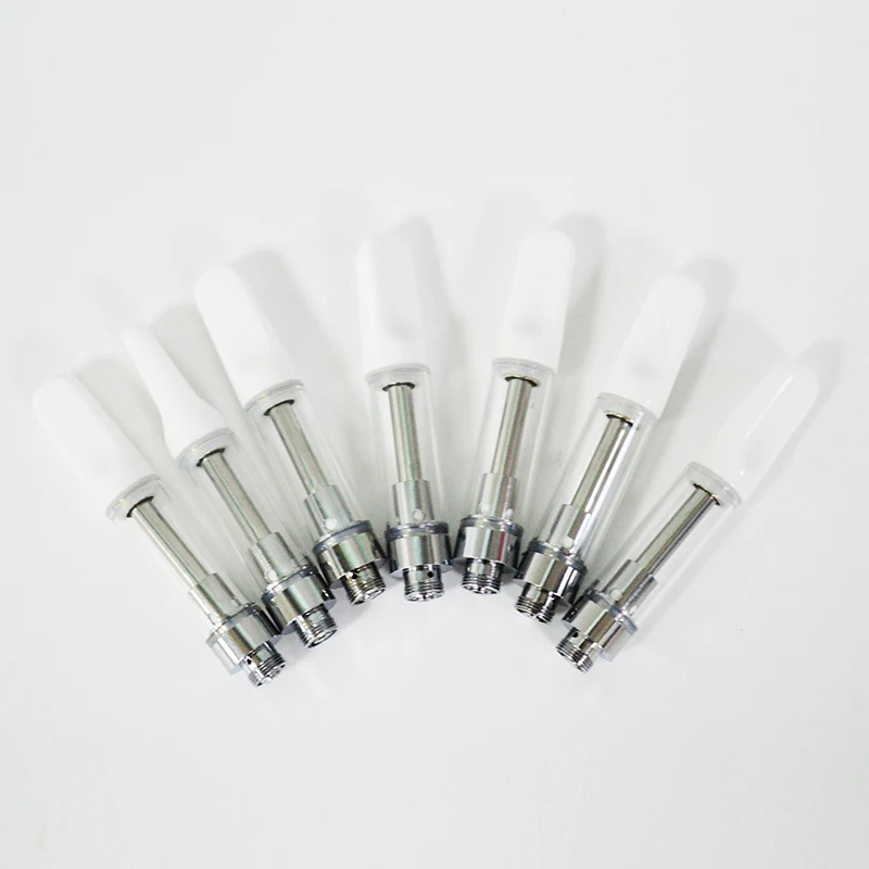
OEM Welcome 510 Thread Screw Tips 0.5ml 1.0ml Thick Ceramic Coil Tank Empty Pen Th205 Ceramic carts 