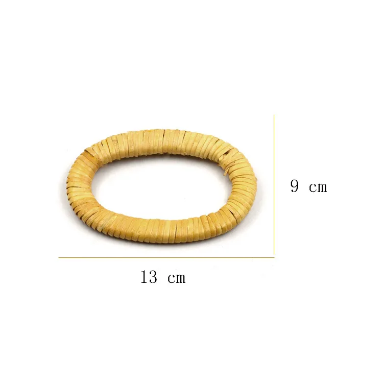 Wholesale 13cm Oval DIY Rattan Plaiting Article Bamboo Purse Bag Handles