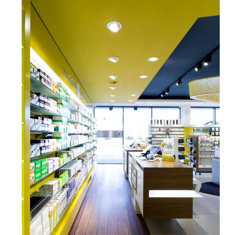 LUX Customized Pharmacy Drugstore Display Furniture Designs And Interior
