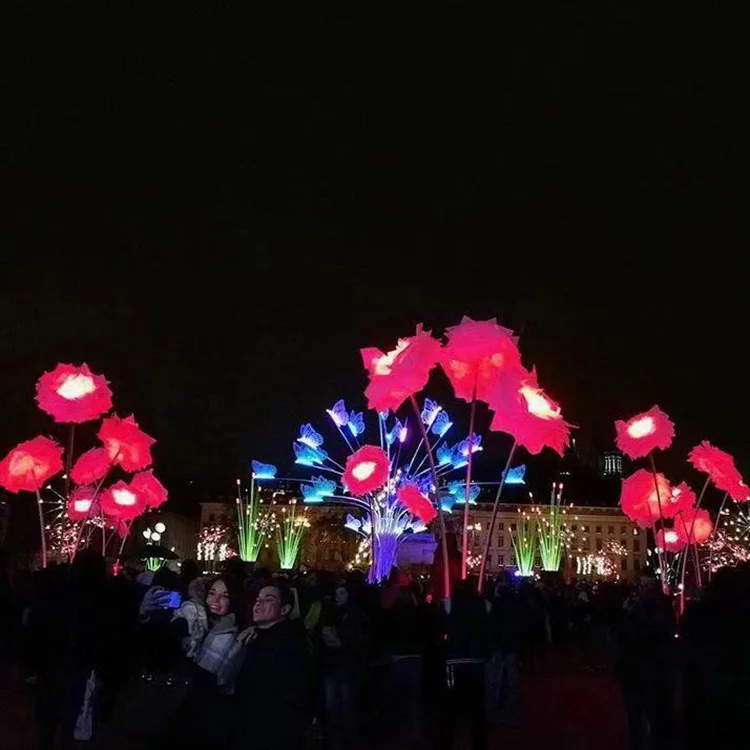 Large size outdoor led street  3D Butterfly Tree Motif Lights for holiday decoration