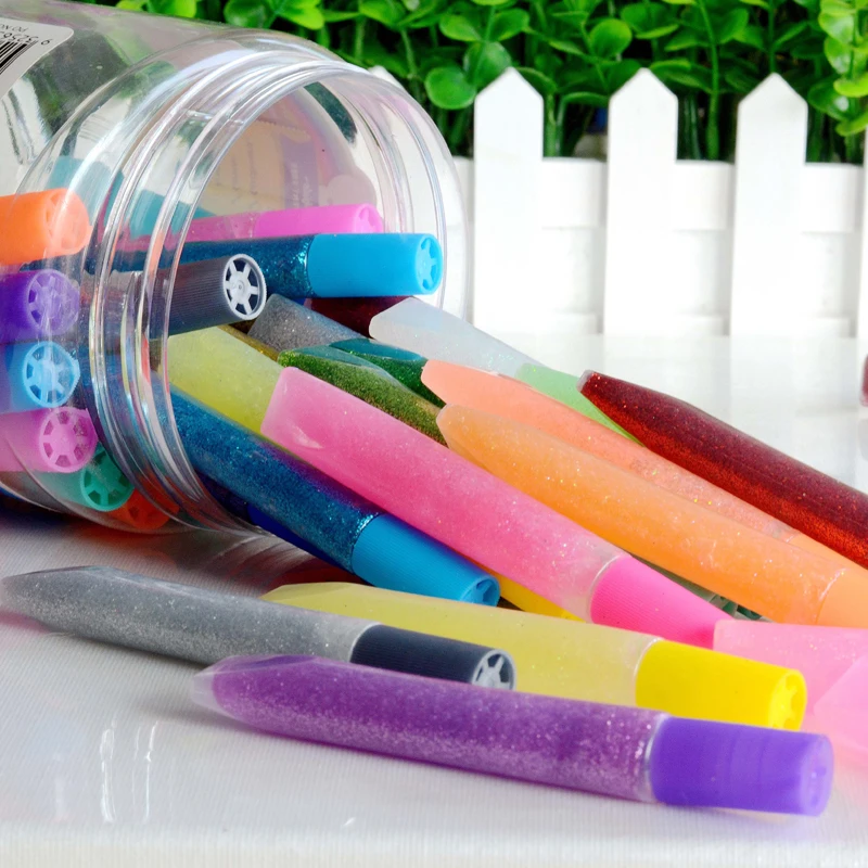 50 различных блестящих цветов, моющийся Быстросохнущий блестящий клей