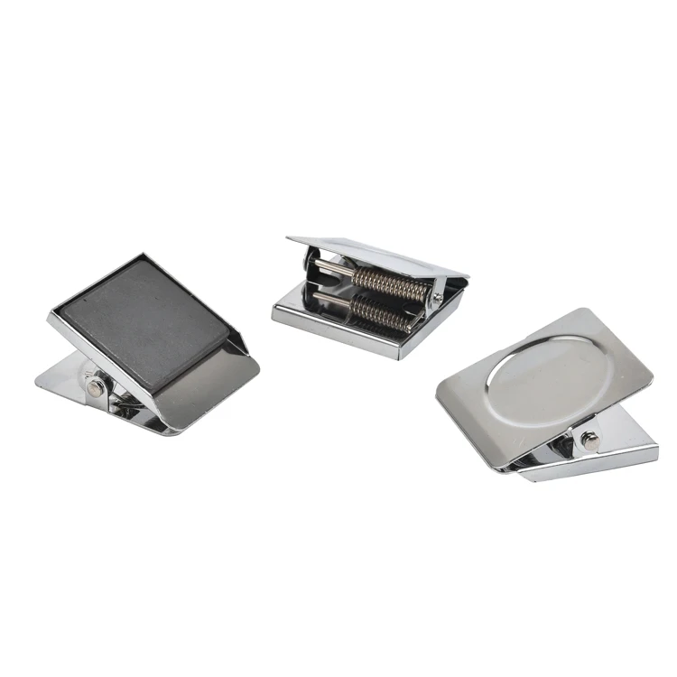 
wholesale Whiteboard Wall hanging metal Stainless Steel paper Memo Note holder Magnet Magnetic Clip 