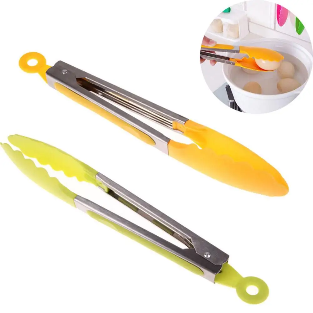 1/2/3/4/5X Food BBQ Clip Handle Clamp Stainless Steel Serving Tongs Useful Tool