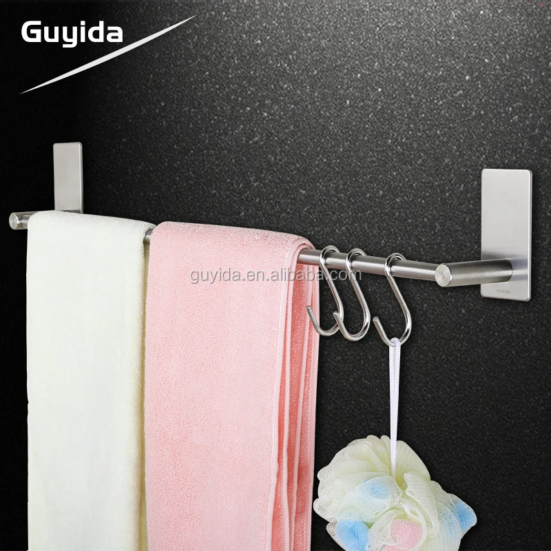 
No nail No drill Wall mounted stainless steel 304 bathroom towel racks 