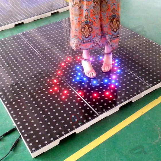 Dicso stage light 50x50cm led interactive sensitive dance floor for wedding party