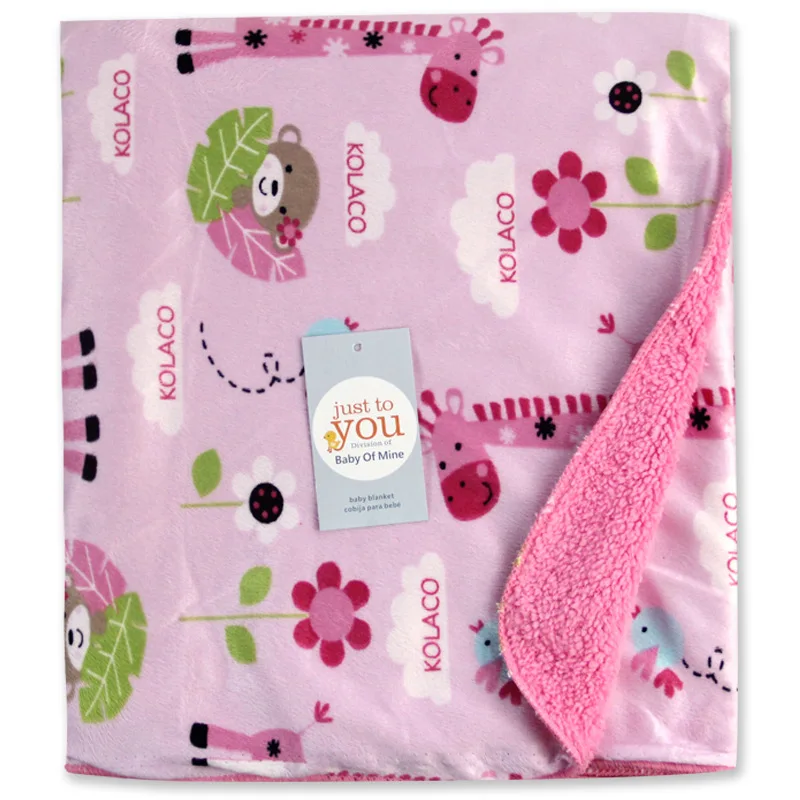 Cute Cartoon Animal Baby Soft Plush Blanket in flannel fleece