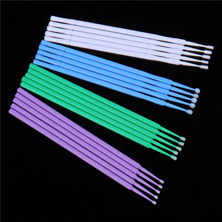 100Pcs/tube Eyelash Extension Individual Lash Removing Swab Disposable Micro Applicators