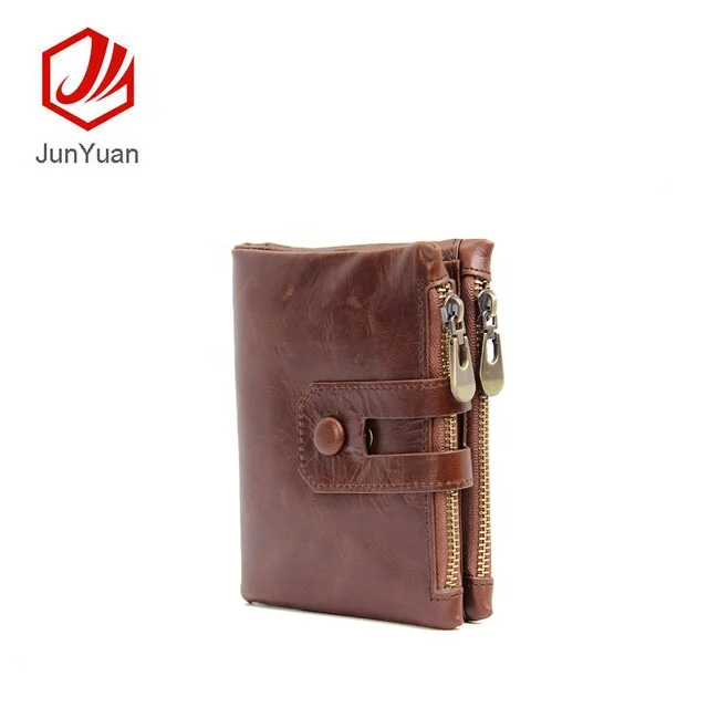 
JUNYUAN Waterproof RFID Men Purse Genuine Leather Men Wallet For Business 