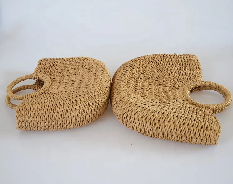 Wholesale Fashion Handbag Paper Stock Women Beach Summer Straw Bag