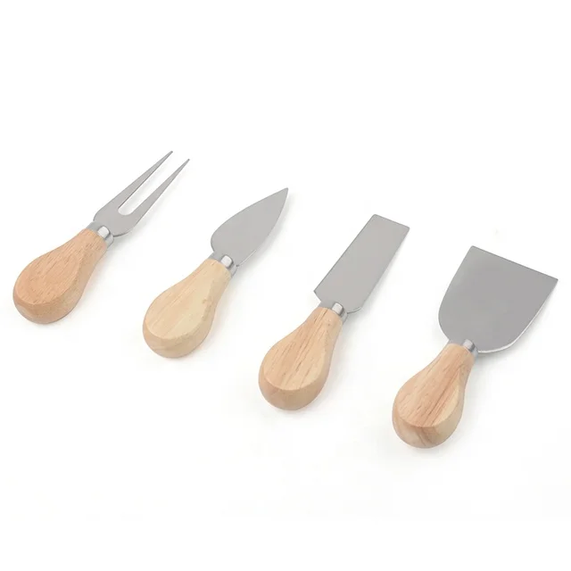 Three pieces of cheese suit cheese knife set cheese cut with oak handle
