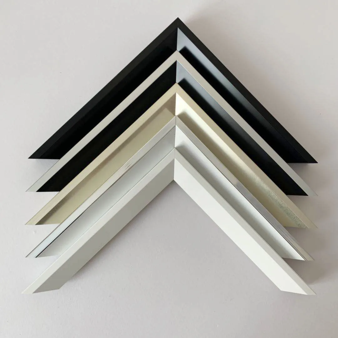 high quality ps material white gold black color picture photo frame moulding