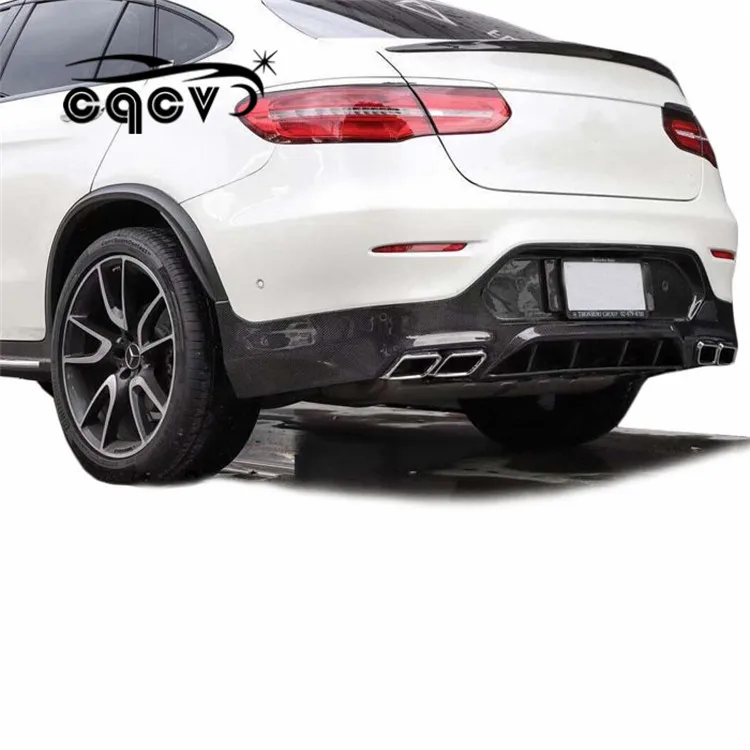 Аксессуары из углеродного волокна для Mercedes BENZ GLC coupe с передним диффузором задним бампером