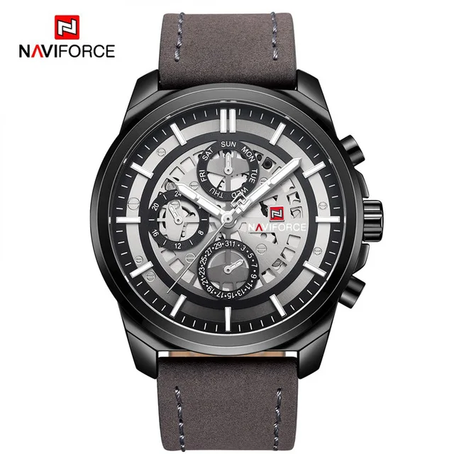 relogio NAVIFORCE Watch 9129 Luxury Gold Wrist Waterproof  Watch