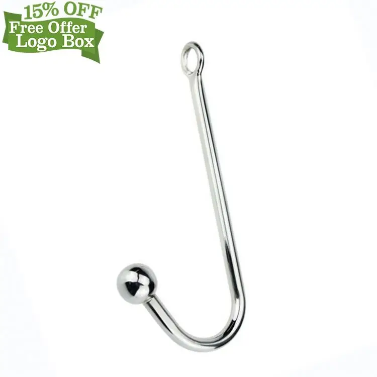 Free Custom Box - Men Women Couples Anal Toys Stimulation Hook Stainless Steel Bead Massage