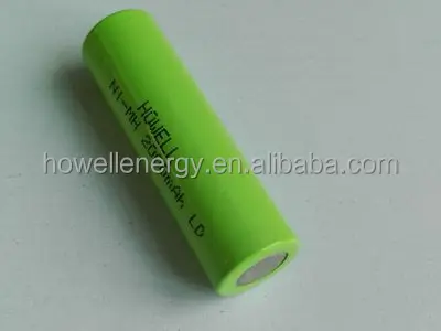 Lipo Battery Howell AA 2000mAh nimh 1.2V rechargeable NiMH battery for solar panel from China factory