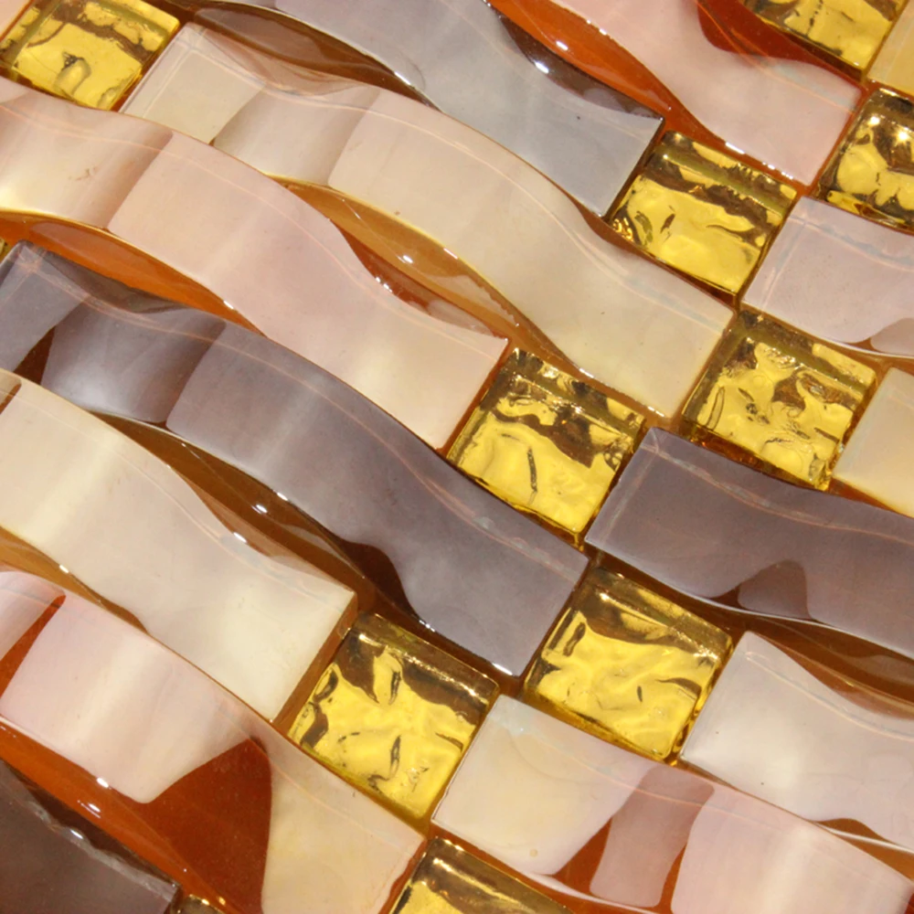 Architecture Glass Mosaic Wall Decoration Kitchen Arch Back Splash Glass Mosaic Tile In China