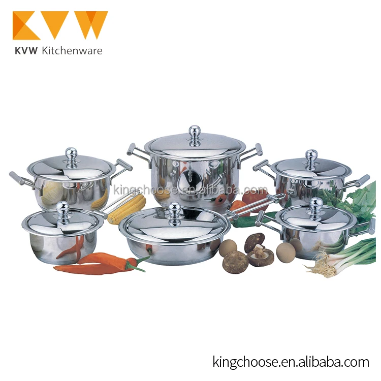 China manufacturer low price stainless steel amc cookware list for dinner set