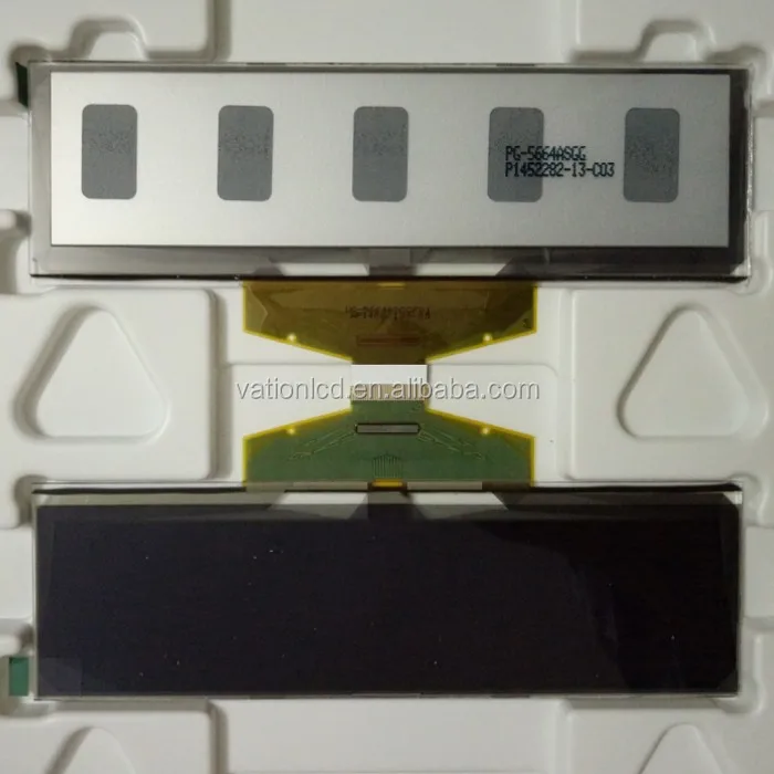 PM-OLED Rectangle 5.5inch Green 256x64 resolution OLED lcd panel for industrial application