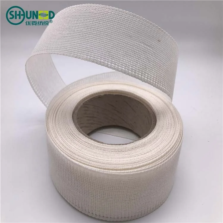 Stiff mesh nylon cotton fabric roll woven resin fabric fusible interlining for flattening suits/shirts/garment/curtain
