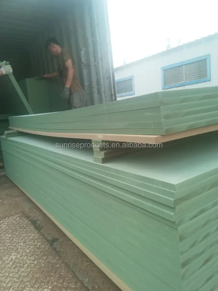 Green MDF board in waterproof features with high density