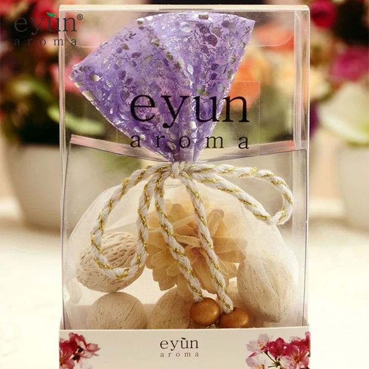 Guangzhou manufacturers mango wood aroma scented sachet bag air freshener ball