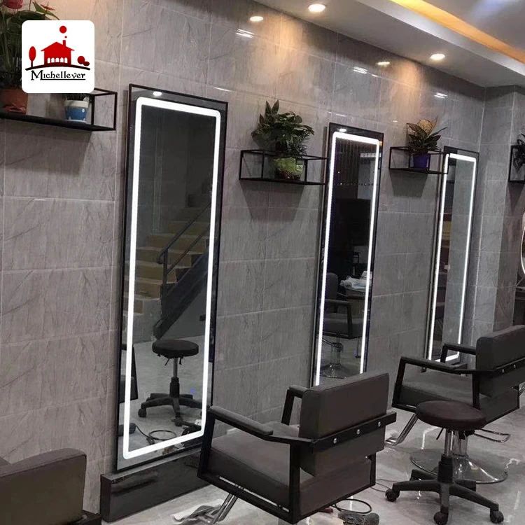 
beauty hair salon furniture equipment mirror station styling mirror haridresser salon led station mirrors with led light 